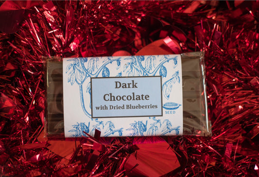 Dark Chocolate Bar with Dried Blueberries